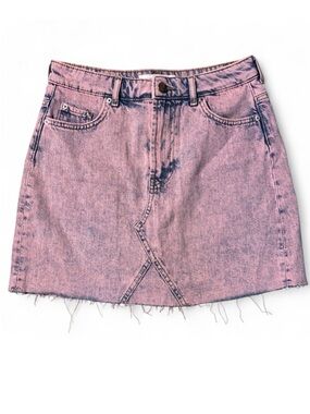 UN Jean Pink Acid Wash Denim Mini Skirt NWOT Size 10